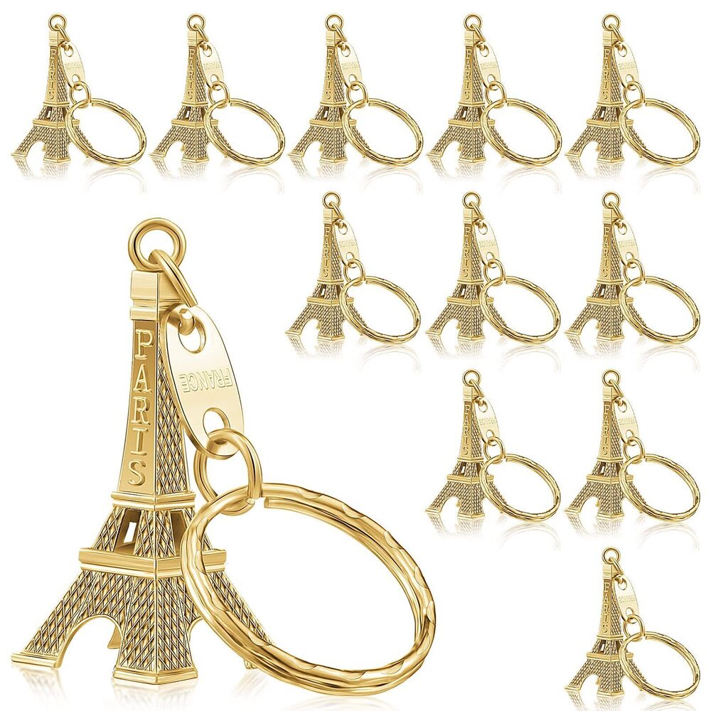 8331 120 Pcs Eiffel Tower Keychain Retro French Souvenirs Paris Eiffel